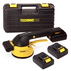 Виброприсоска для укладки плитки аккумуляторная TECHNICOM TC-P008, 16,8В, 2000 мАч, 6 скоростей, чаша 123мм, 3000-6000 об/мин, нагрузка 100 кг