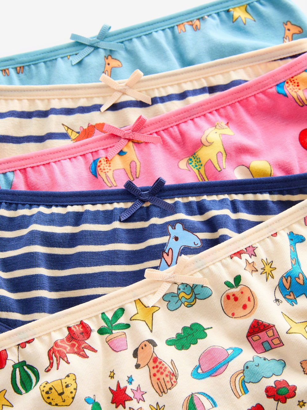 Трусы для девочки Next 407-273, 7 шт., Синий, Розовый, Голубой