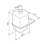 Стеклянный диспенсер для жидкого мыла с настенным держателем AM.PM Inspire V2.0 A50A36922 Черный