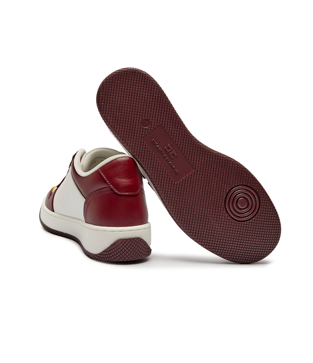 Кожаные кроссовки Elisabetta Franchi - белый(SA40G46E2)