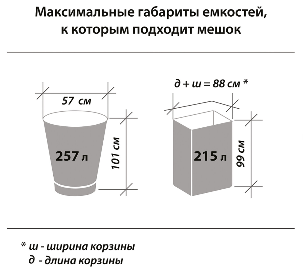 Мешки для мусора 240л/80мкм., 90х140 см., черные, особо прочные, LAIMA 5 шт. 605-339