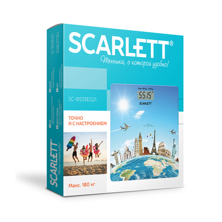 Электронные напольные весы Scarlett SC-BS33E021, до 180 кг