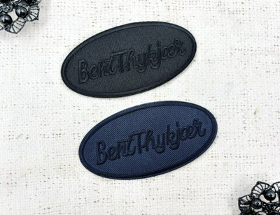 Термоаппликация, р. 10х5 см, чёрный/синий