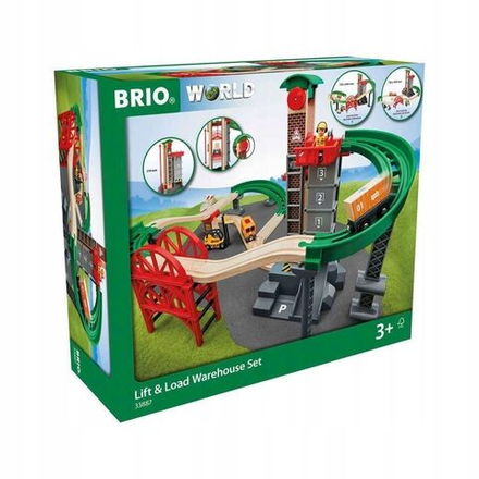 Деревянная железная дорога Brio World - Игровой набор Железнодорожная логистическая станция с лифтом Brio - Брио 33887