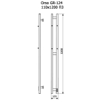 Полотенцесушитель Электрич. с/т GROIS Orso GR-134 110/1200 П3 RAL9016 белый матовый диммер справа