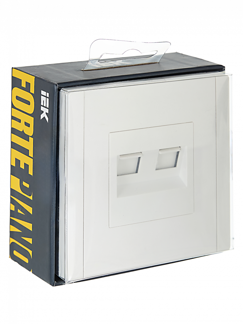 FORTE&PIANO Розетка двойная RJ11+RJ45 кат.5E FP235 белый IEK