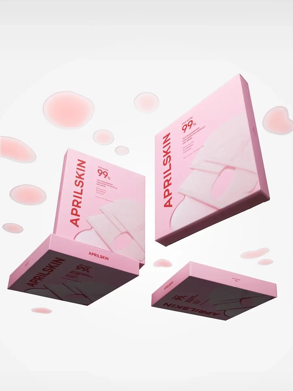 APRILSKIN Осветляющая гидрогелевая маска с транексамовой кислотой для сияния кожи TXA Pink Capsule Overnight Gel Mask 30 гр х 4 шт