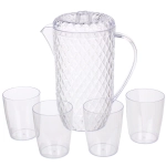 Кувшин пластиковый 1.7л «Ледяная свежесть» в наборе с 4-мя стаканами 250мл
