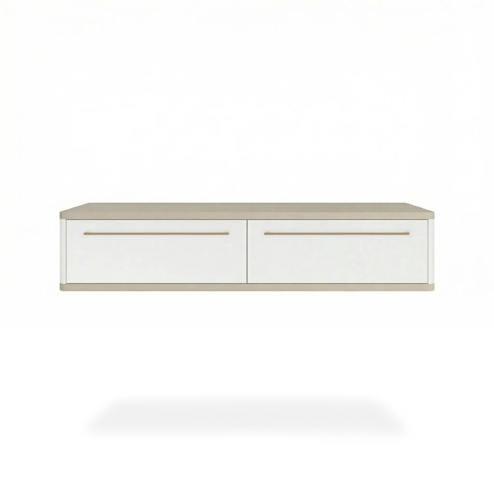 Подвесной туалетный столик консоль Royal 5210 эко (Макиато-р.золото)