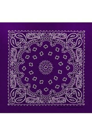 Бандана фиолетовая пейсли огурцы