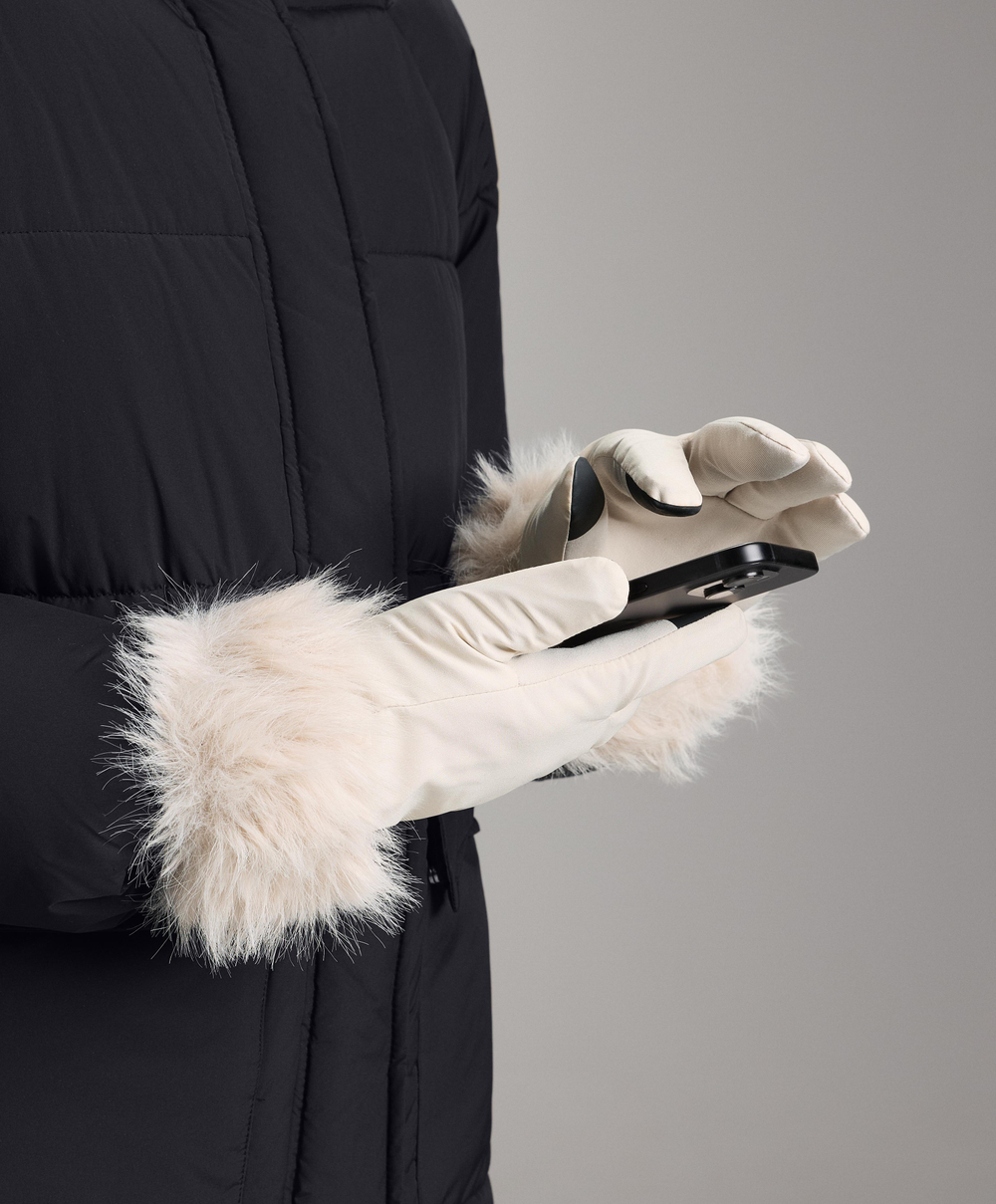 Oysho Перчатки с эффектом меха Primaloft®, каменный