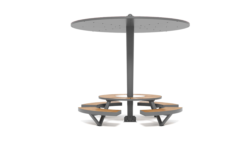 Круглый стол со скамейками SK00149