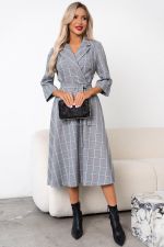 Платье в клетку (серый) Р11-1225/3 Nikol
