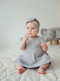 Повязка-солоха "Жемчуг" из ажурного хлопка 0+