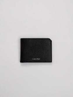 Кошелек Calvin Klein Saffiano Leather Slim Bifold Wallet Black - One Size