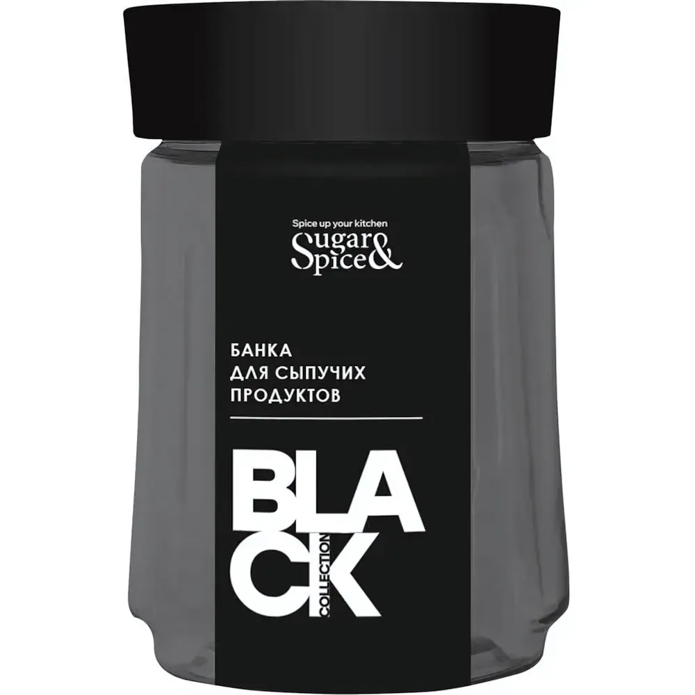 Банка для сыпучих продуктов Black 0,75л Sugar&amp;Spice