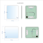 Зеркало MIXLINE "Колорит" ЭКОНОМ 600*700 (ШВ) сенсорный выкл, светодиодная подсветка, универс.крепеж