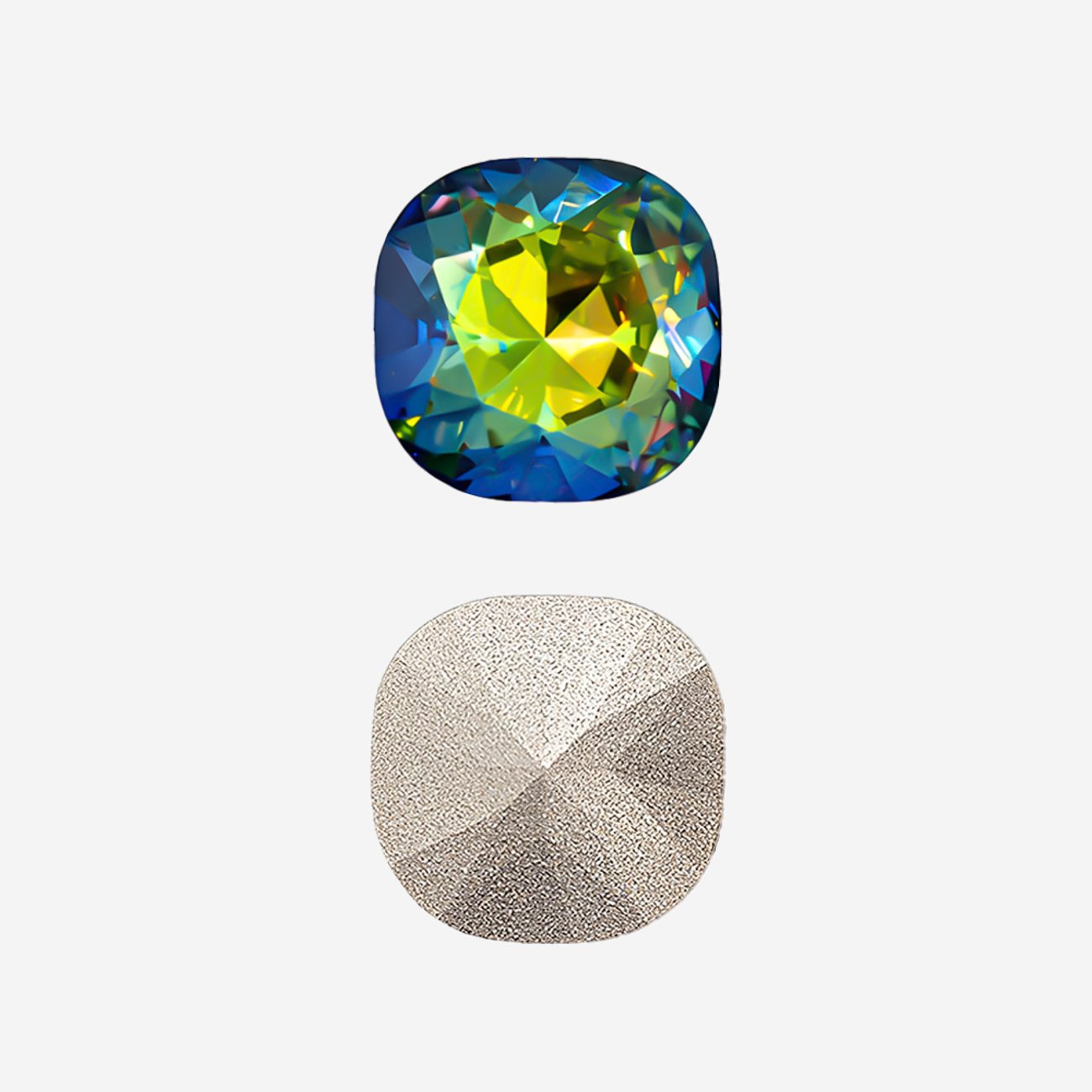 Кристалл Кушон (Сushion), оттенок "Витражный Кристалл"/"Vitrail Medium Crystal", 10мм