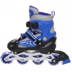 Коньки роликовые раздвижные Happy Star 136C, синий, колеса ПВХ, размер M (34-38)