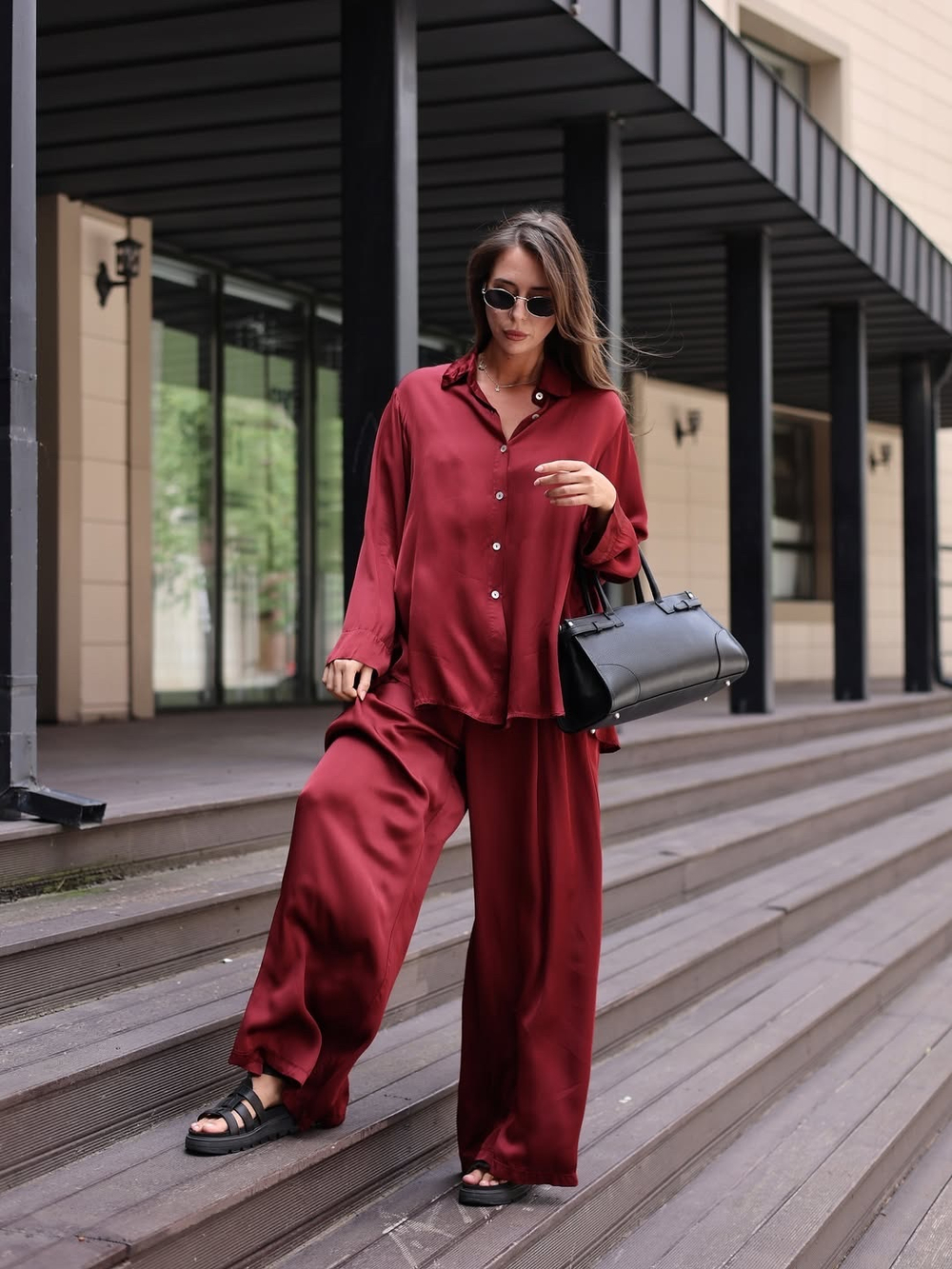 двойка из струящейся ткани