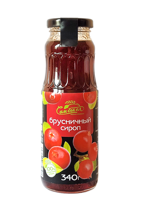 Сироп брусничный /340 г / стекло/ Сам бы ел