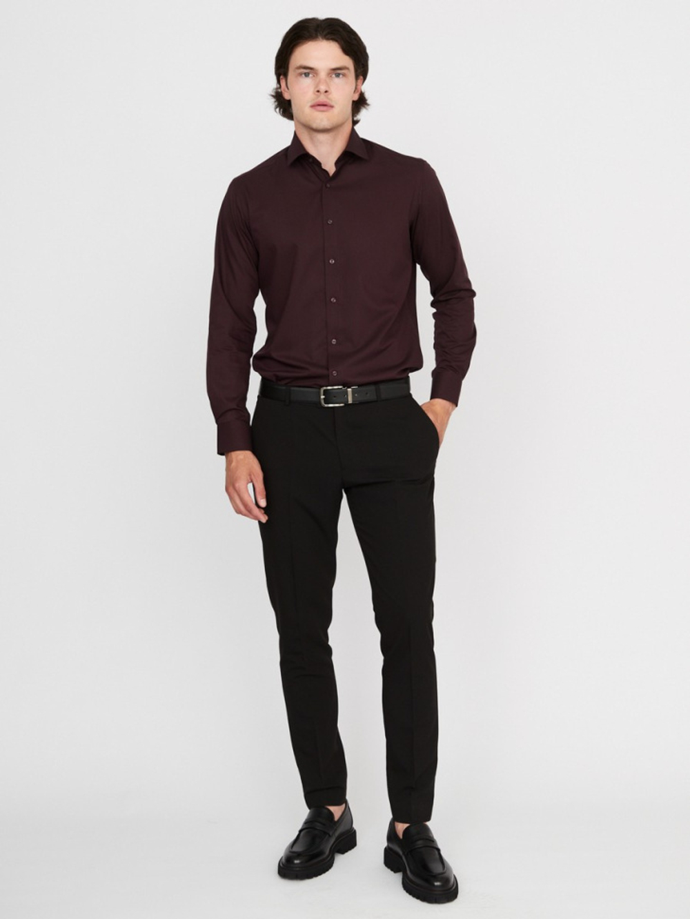 Сорочка GROSTYLE TRENDY SS018173 (UF91) "Бургунди"