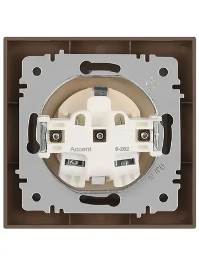 Розетка с заземлением Intro Accent серый