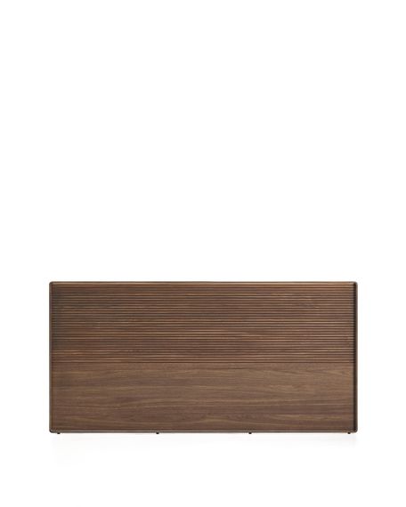 Изголовье Norlen из орехового шпона с темной отделкой и подсветкой 180 x 200