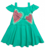 Платье для девочек зеленое
