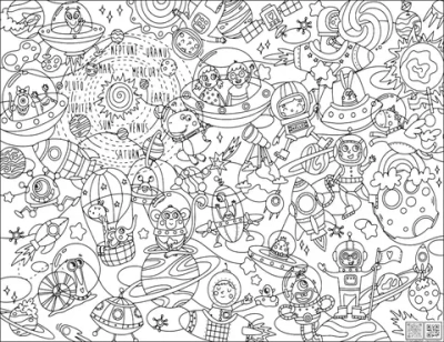 Цифровое панно ID Wall Раскраска "Путешествие в космос"