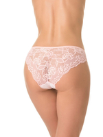 Полосатые трусы-бразилиана с задней частью из кружева (Размер: L) (Цвет: серый)