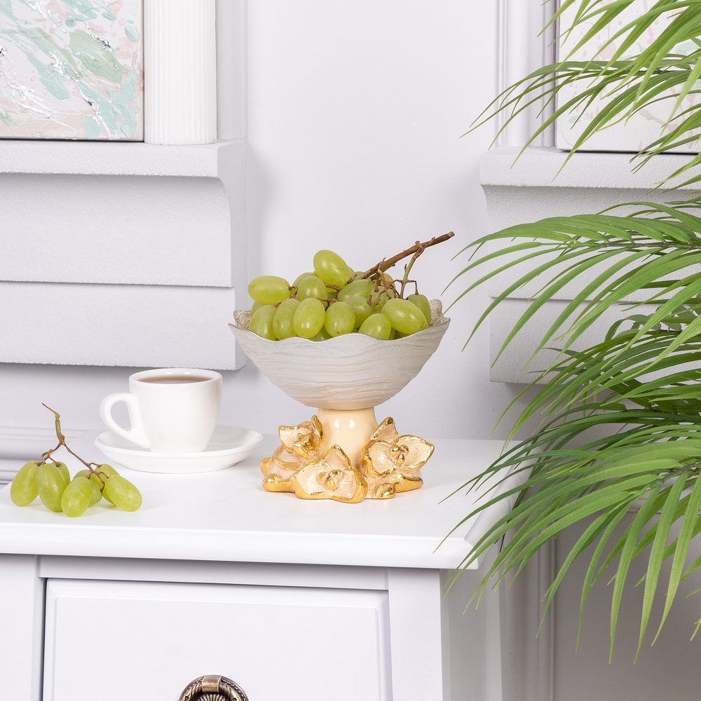 Фруктовница-конфетница Орхидея Лайм Айвори