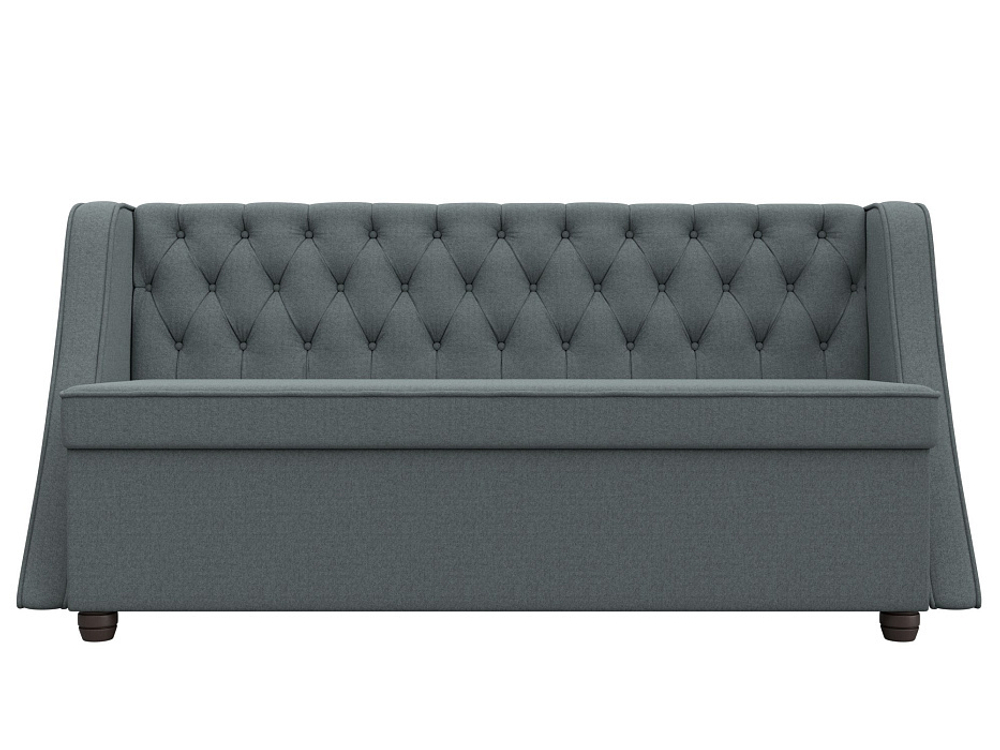 Диван кухонный прямой Лофт, Амур 07 серый, Рогожка, 125858