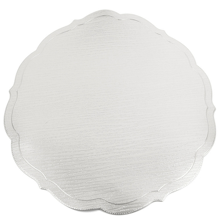 Салфетка сервировочная (плейсмат) "Серебряная роса" d=38см. (min4) (упаковочный пакет)