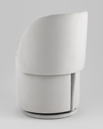 Пуф-трансформер Таунсвилл вращающийся с ящиком велюр светло-серый