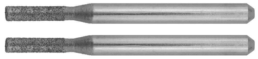 ЗУБР 2 шт, 2.33 x 10.0 x 3.2 x 38 мм, набор алмазных мини-шарошек (35921)