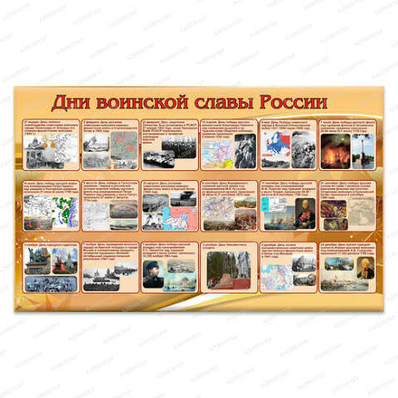 Стенд ДНИ ВОИНСКОЙ СЛАВЫ РОССИИ 2435