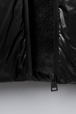 ZARA ПУХОВИК ИЗ ПЕРА И ПУХА WATER REPELLENT И WIND RESISTANT, ЧЕРНЫЙ