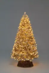 Искусственная елка Алтайская заснеженная 270 см., 760 теплых-белых Led ламп, 100% литая хвоя, ЕлкиТорг (203270)