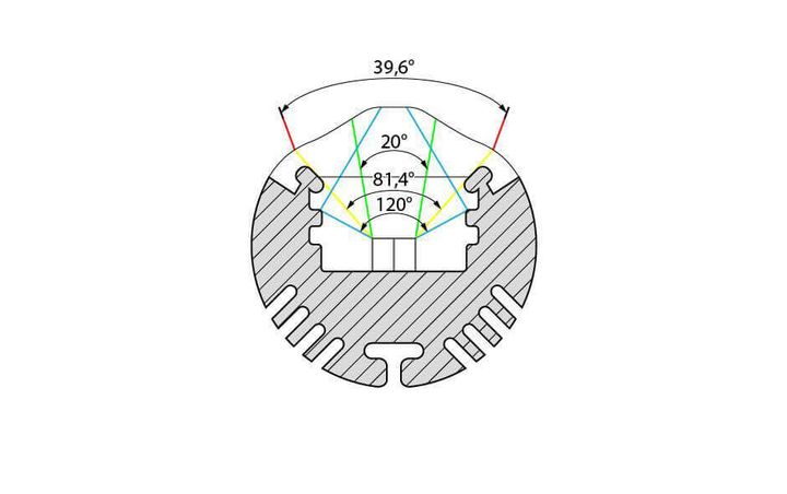 Профиль с рассеивателем Arlight ALU-ROUND-2000 ANOD+LEN30 015527