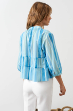 23047 Блузка женская (голубой принт)