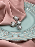 Пуговицы в форме сердца с жемчугом и стразами