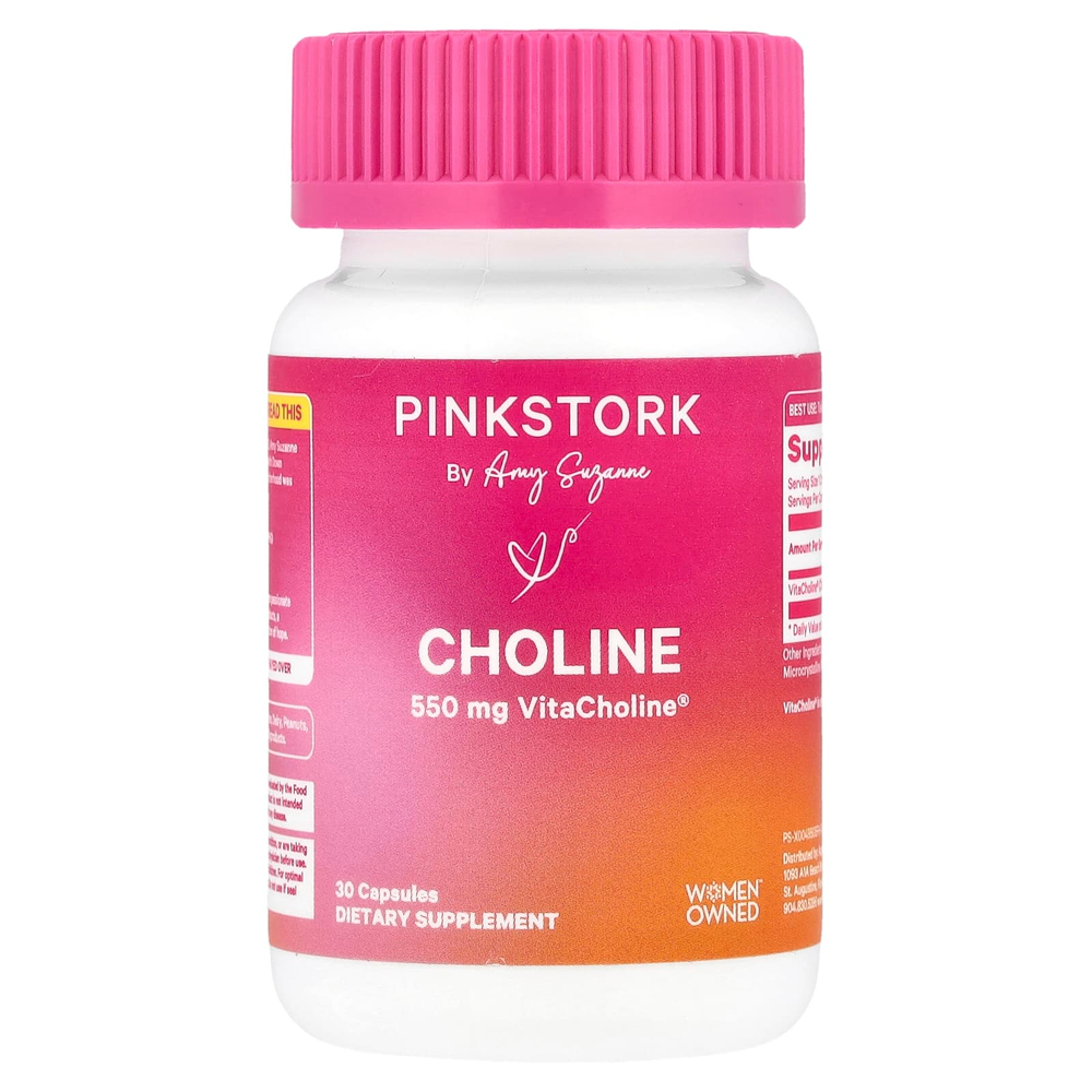 Pink Stork, Холин, 550 мг, 30 капсул