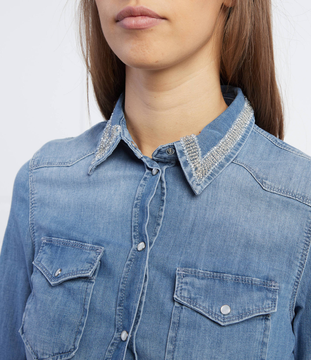 рубашка Liu Jo - голубой(UA2048 D4051)