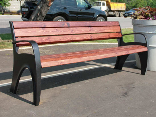 Скамья Волна (со спинкой)