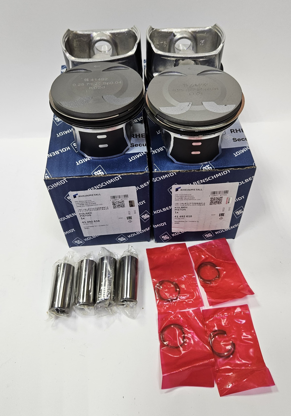 Поршни с кольцами +0.25  Z16XER A16XER F16D4 KOLBENSCHMIDT