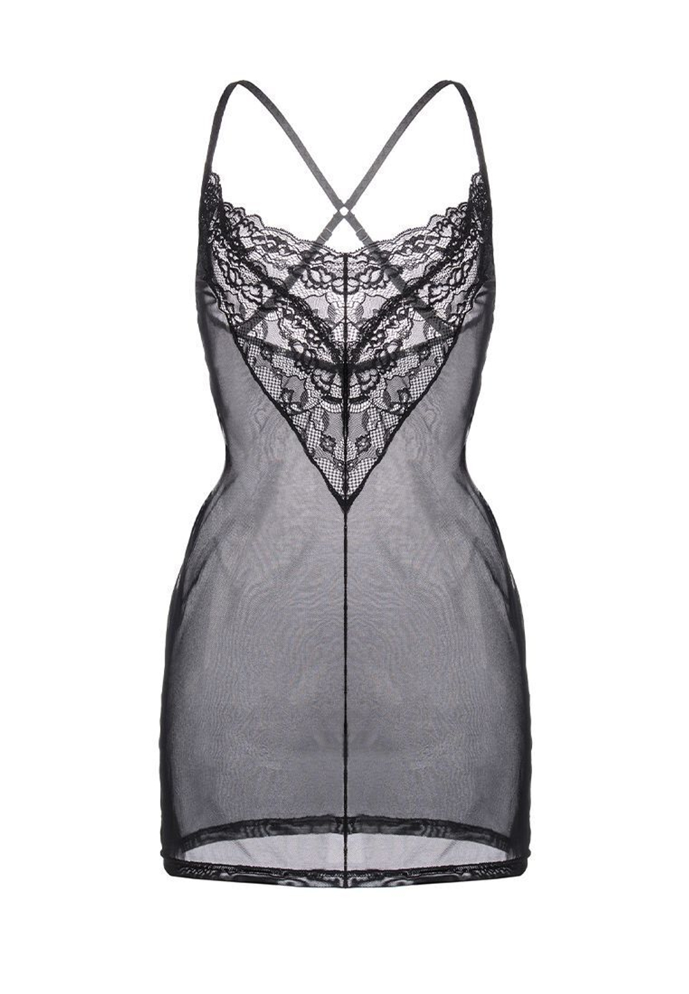 Комбинация Lizaveta с бретелями крест-накрест (Размер: 54-56) (Цвет: черный)