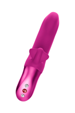 Лиловый вибратор-пульсатор Bi Stronic Fusion - 21,9 см. (Цвет: розовый)