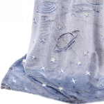 Плед 180*200см «Neon-Космос» светящийся, цвет голубой, микрофлис Ультрамарин