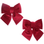 Бант на ёлку «Богема» 12*15 см (набор 2 шт), рубин